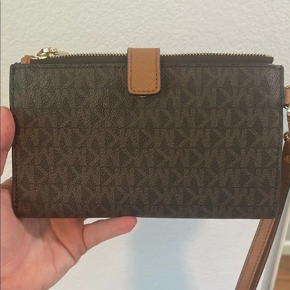 Michael Kors Brown Leather Clutch - Picture 3 of 4